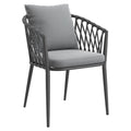 Stabelstol ute Sunrepo aluminium med puter 56x61 cm forfra