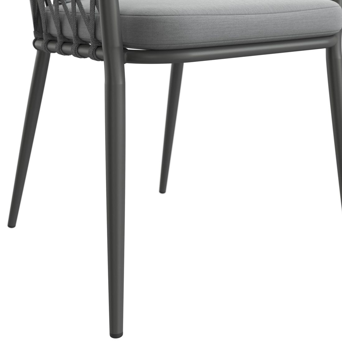 Stabelstol ute Sunrepo aluminium med puter på terrasse