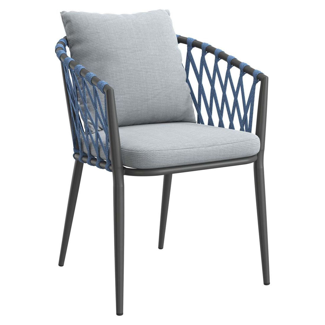 Stabelstol ute Sunrepo aluminium tau med puter forfra