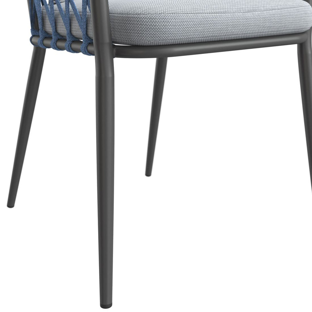Stabelstol ute Sunrepo aluminium tau med puter med moderne design