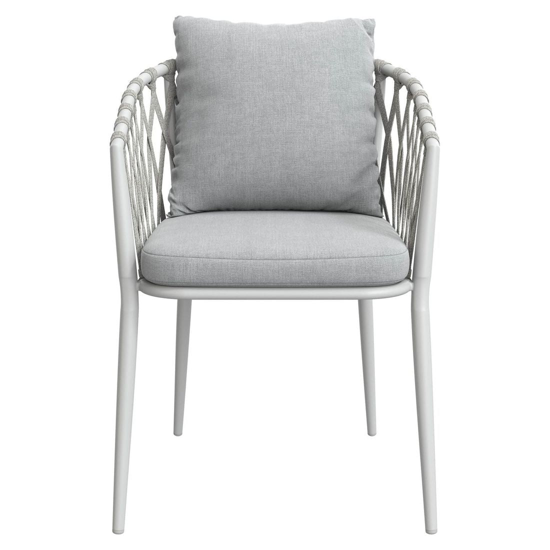 Stabelstol ute Sunrepo aluminium tau montert på terrasse