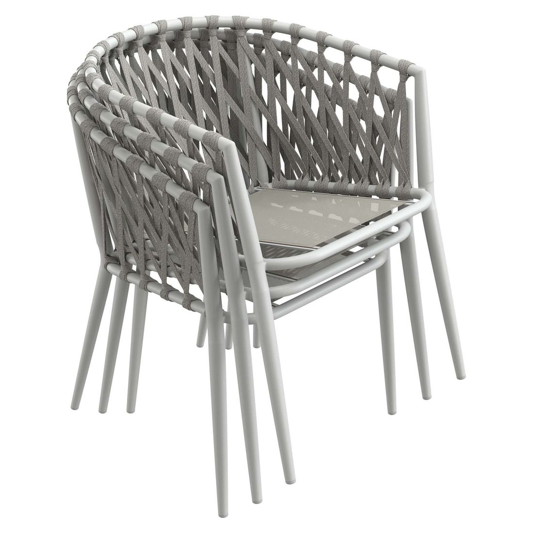 Stabelstol ute Sunrepo aluminium tau i helhetlig uterom