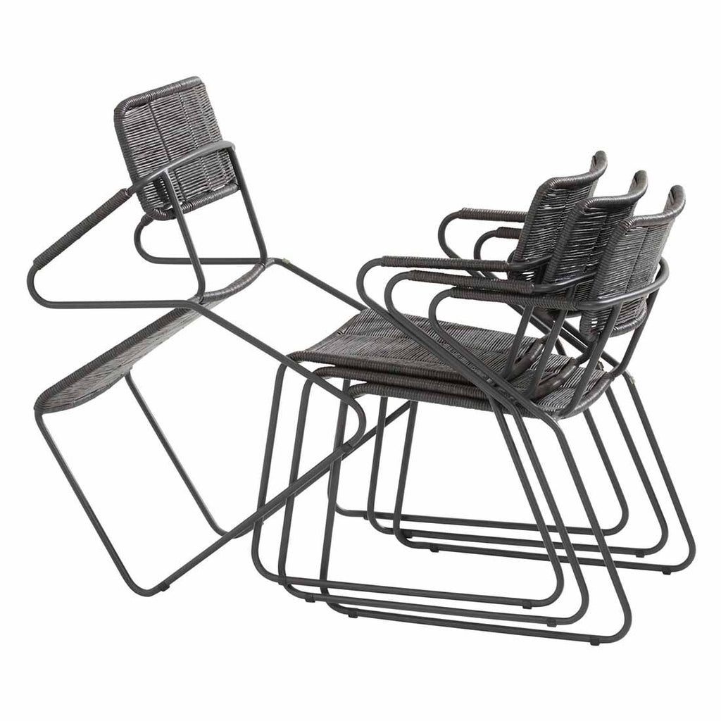 Stabelstoler ute Swing stablet i antrasittfarge