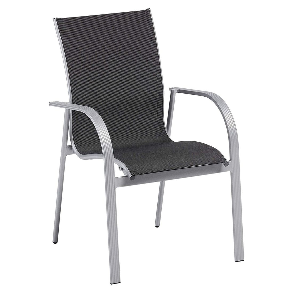 Stabelstol ute Tampa aluminium/textilen 58x63 cm bakside