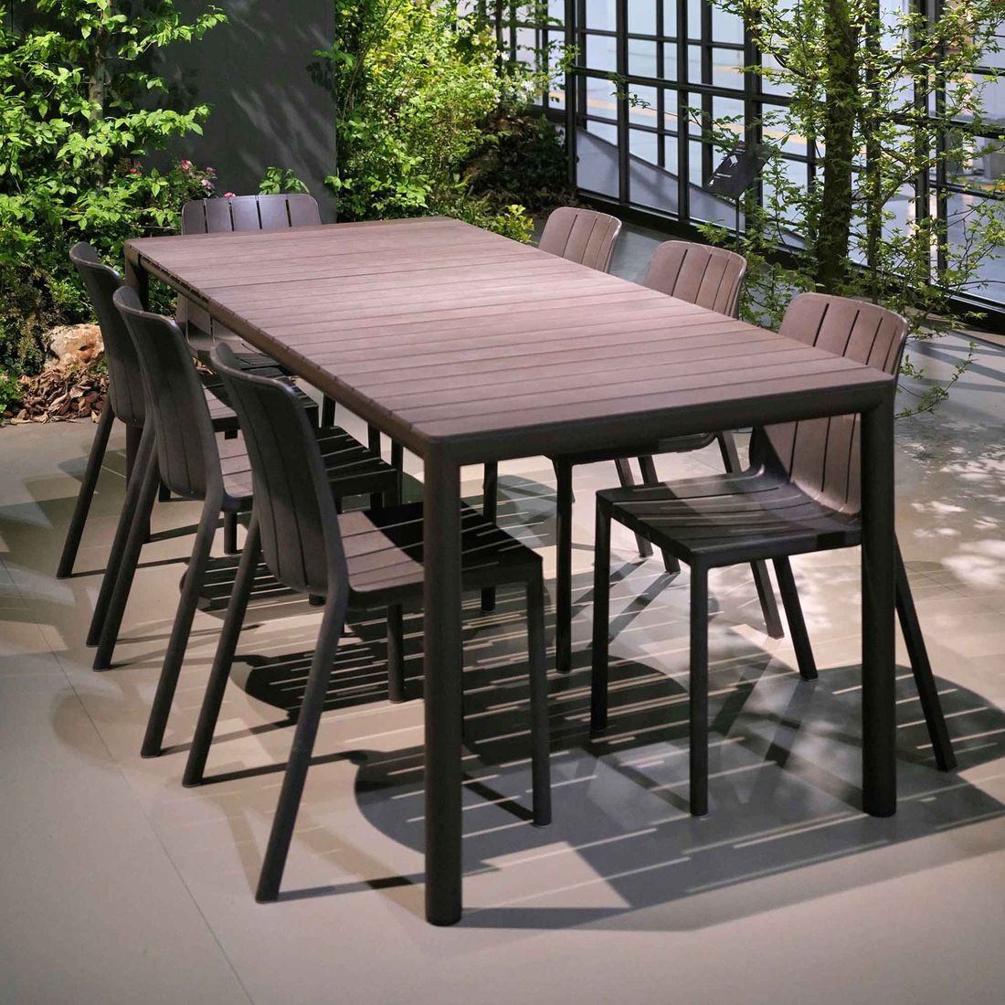 Stabelstol ute Tiberina plast 50x56 cm - Nardi stablet