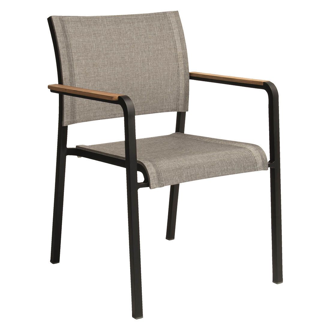 Stabelstol ute Tilo aluminium/textilen 57x62 cm forfra