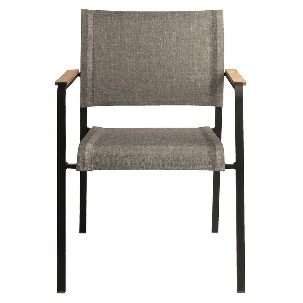 Stabelstol ute Tilo aluminium/textilen 57x62 cm bakside