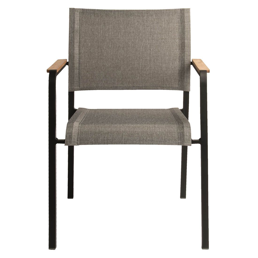 Stabelstol ute Tilo aluminium/textilen 57x62 cm bakside