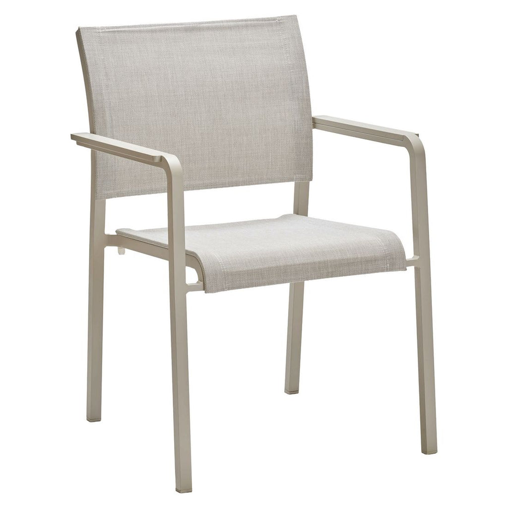 Stabelstol ute Tilo aluminium/textilen 59,5 cm forfra