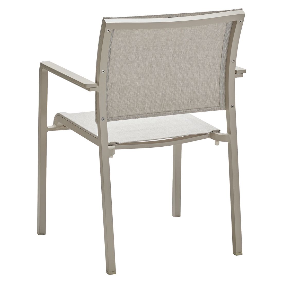 Stabelstol ute Tilo aluminium/textilen 59,5 cm montert på terrasse