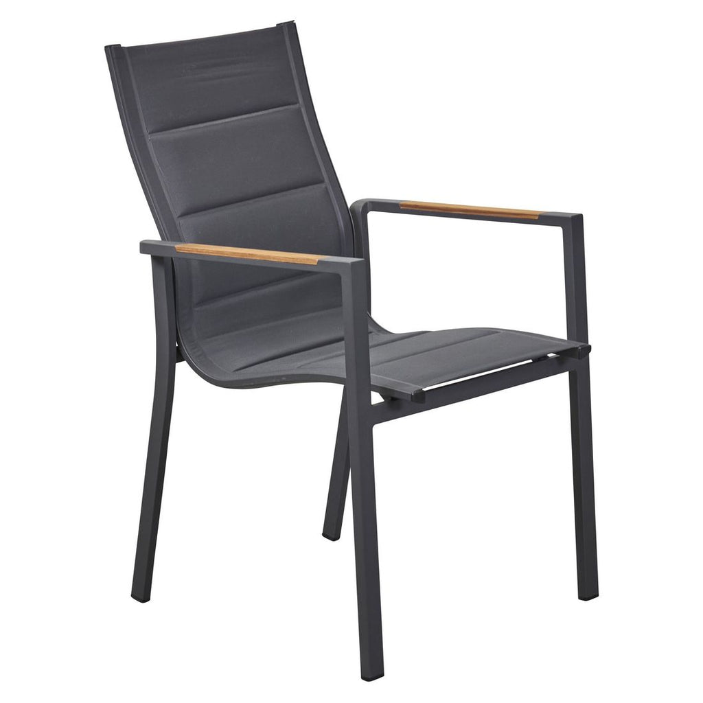 Stabelstol ute Unicamo aluminium/textilen - LC Garden forfra