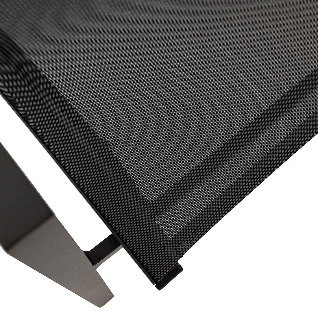 Stabelstol ute Unicamo aluminium/textilen antrasitt stablet