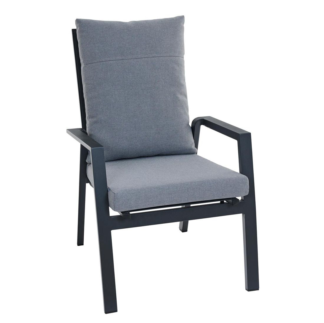 Stabelstol ute Valencia aluminium med puter front