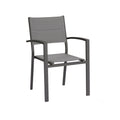 Stabelstol ute Varese aluminium/textilen 56x59 cm forside