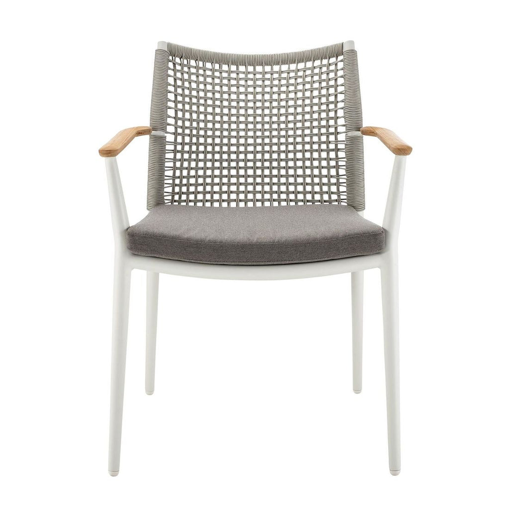 Stabelstol ute Vera aluminium tau akryl bakside