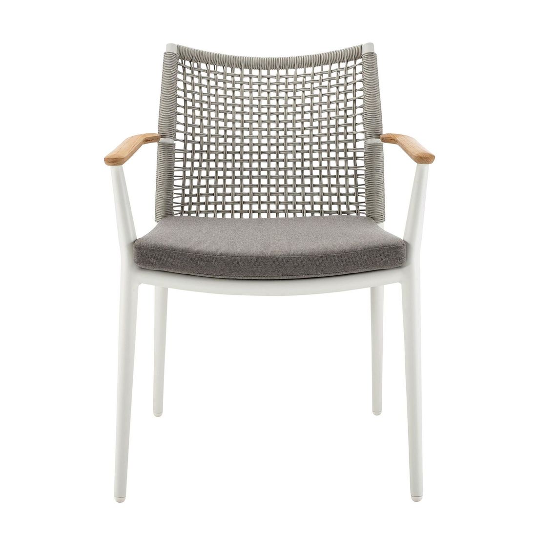Stabelstol ute Vera aluminium tau akryl bakside