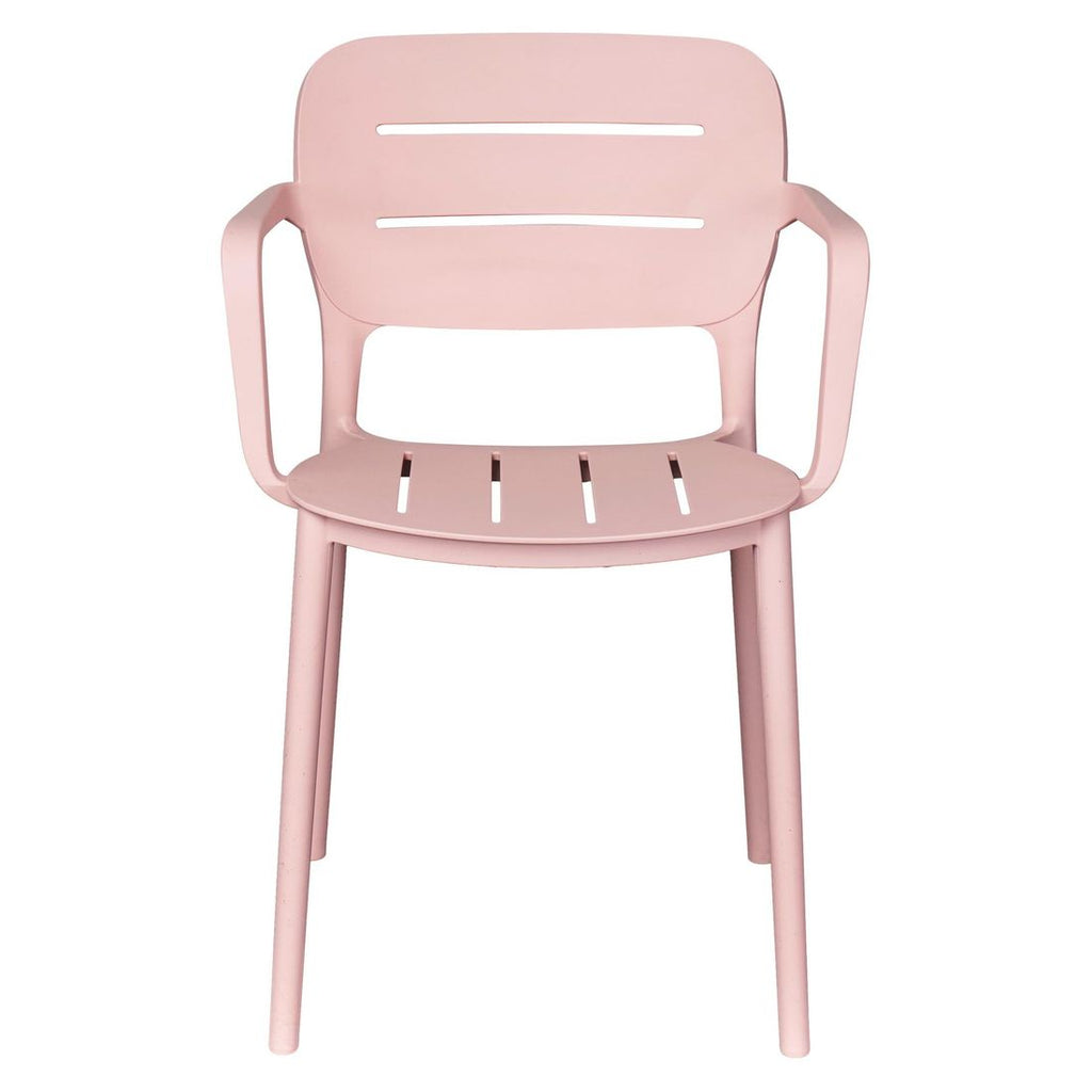 Montert Stabelstol ute Vivien plast 52,5x53 cm - OUTLIV på terrasse