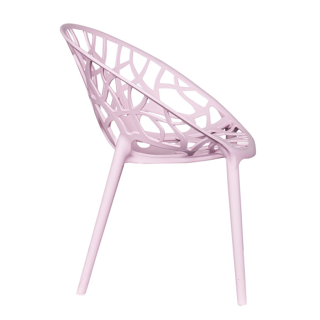 Stabelstol ute Vomo plast 58x60,5 cm rosa nærbilde av ben