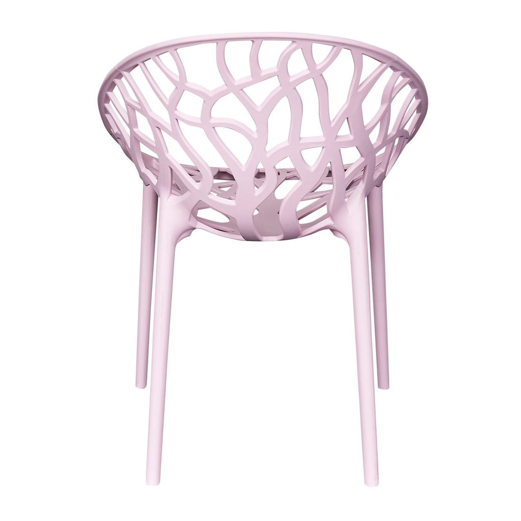 Stabelstol ute Vomo plast 58x60,5 cm rosa - LC Garden