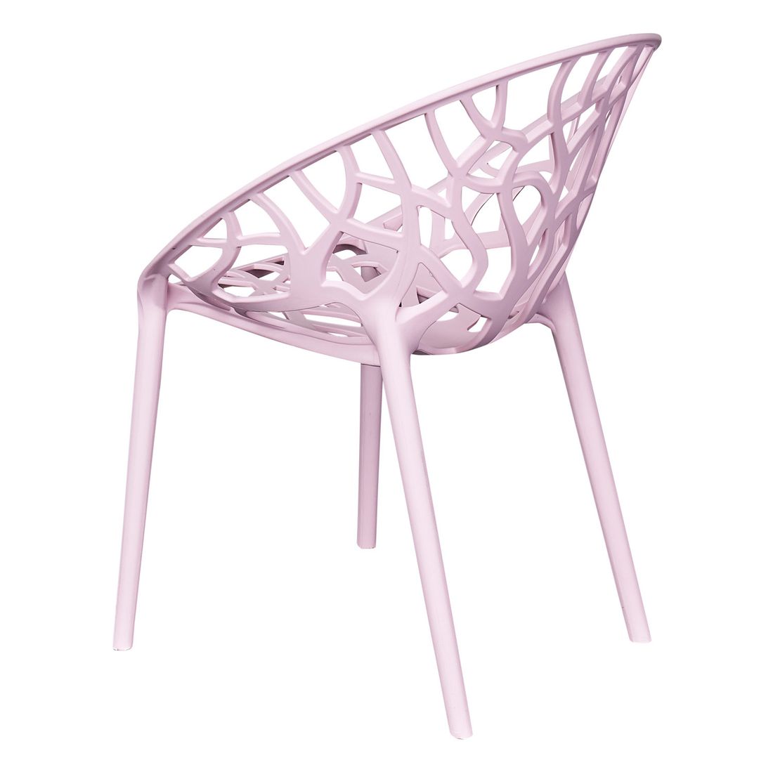 Stabelstol ute Vomo plast 58x60,5 cm rosa - LC Garden