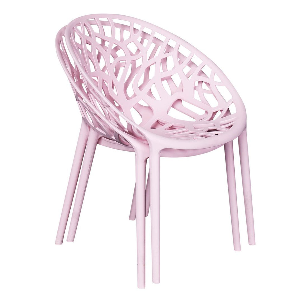 Stabelstol ute Vomo plast 58x60,5 cm rosa - LC Garden