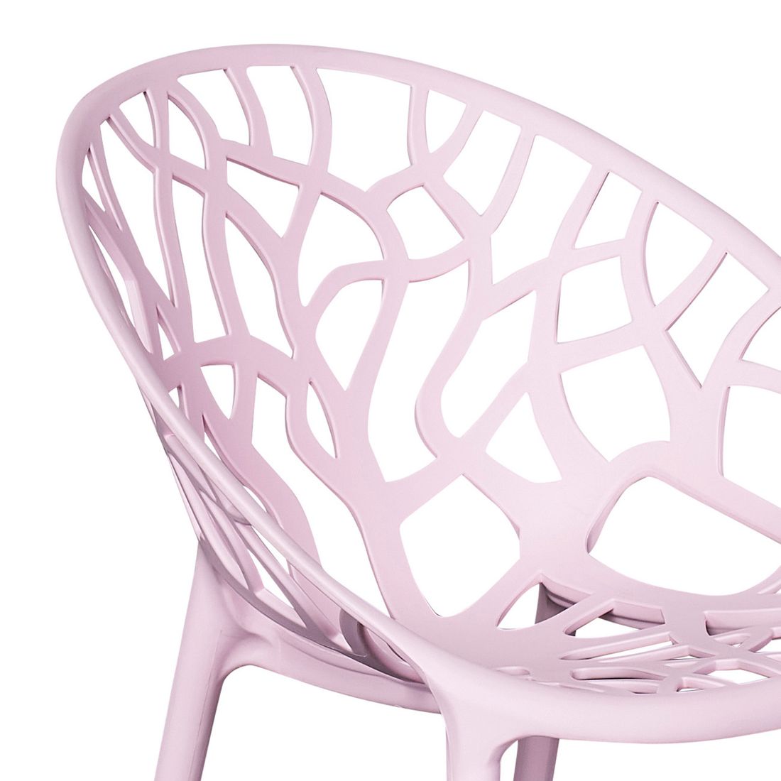 Stabelstol ute Vomo plast 58x60,5 cm rosa - LC Garden