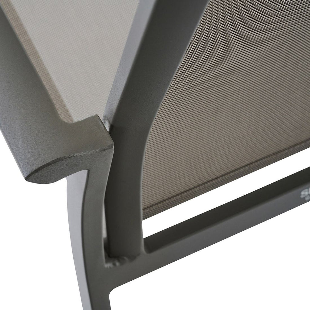 Stabelstol Velia aluminium/textilen taupe - Siena Garden