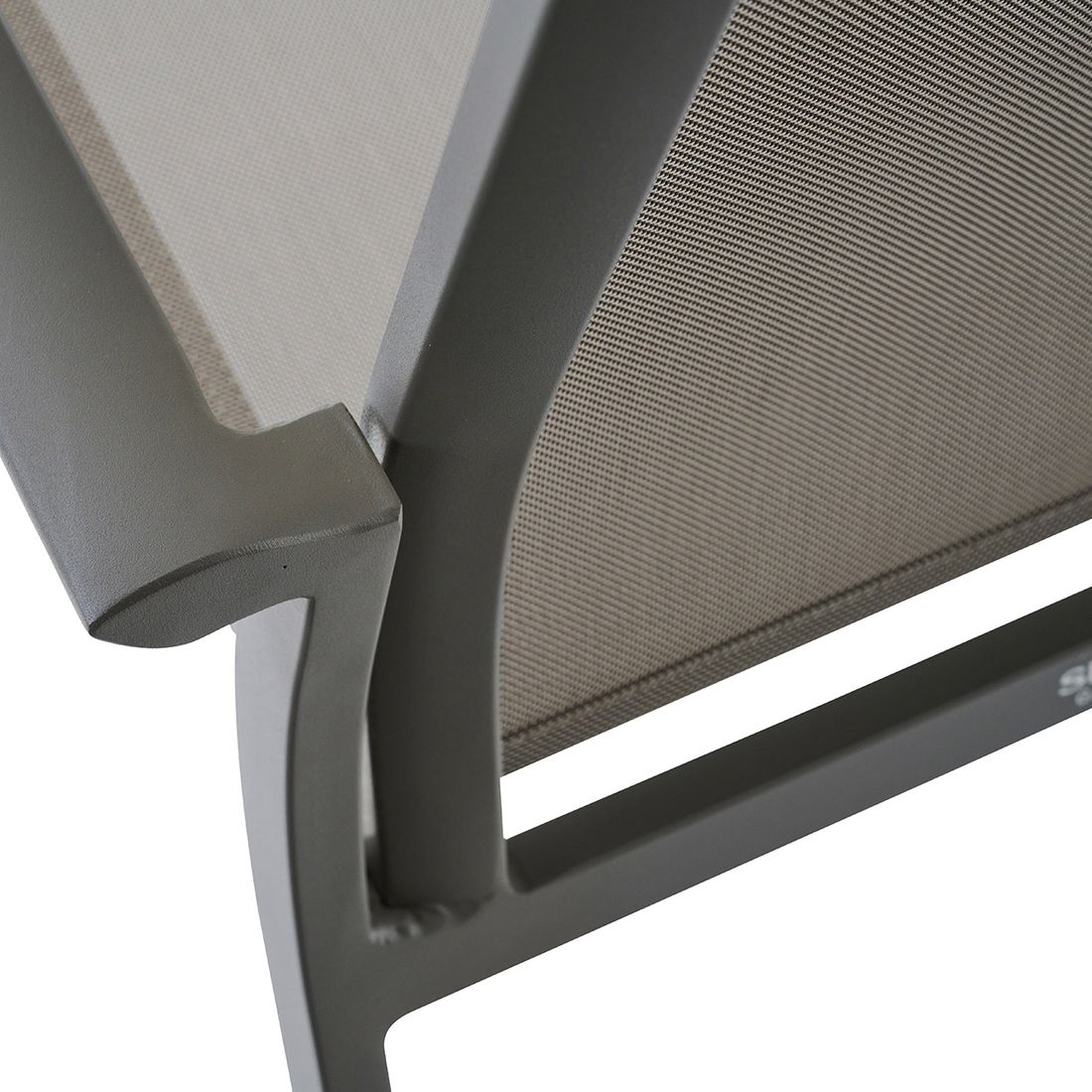 Stabelstol Velia aluminium/textilen taupe - Siena Garden