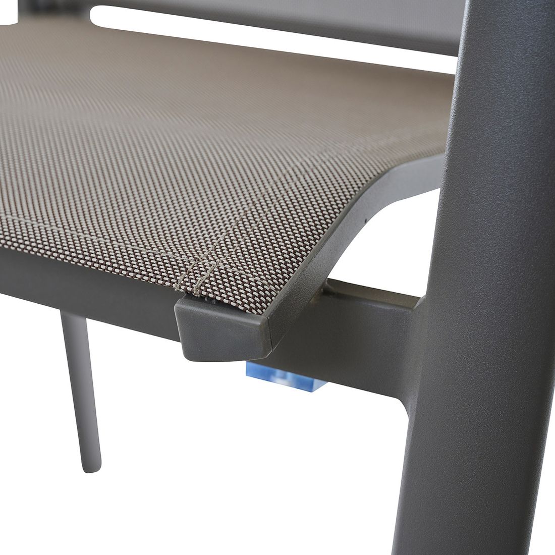 Stabelstol Velia aluminium/textilen taupe - Siena Garden