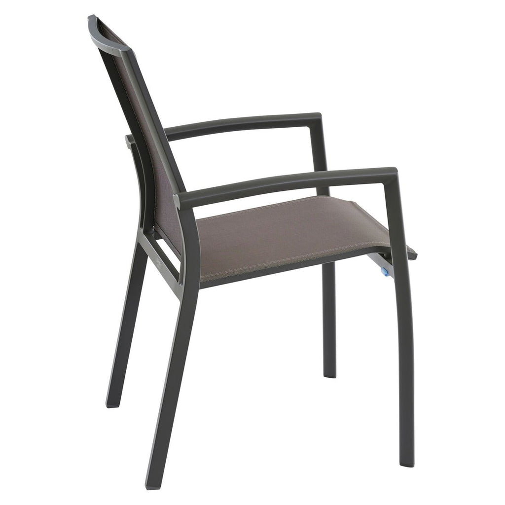 Stabelstol Velia aluminium/textilen taupe - Siena Garden