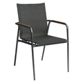 Stabelstol Vento aluminium/textilen 56x57 cm - Stern forfra