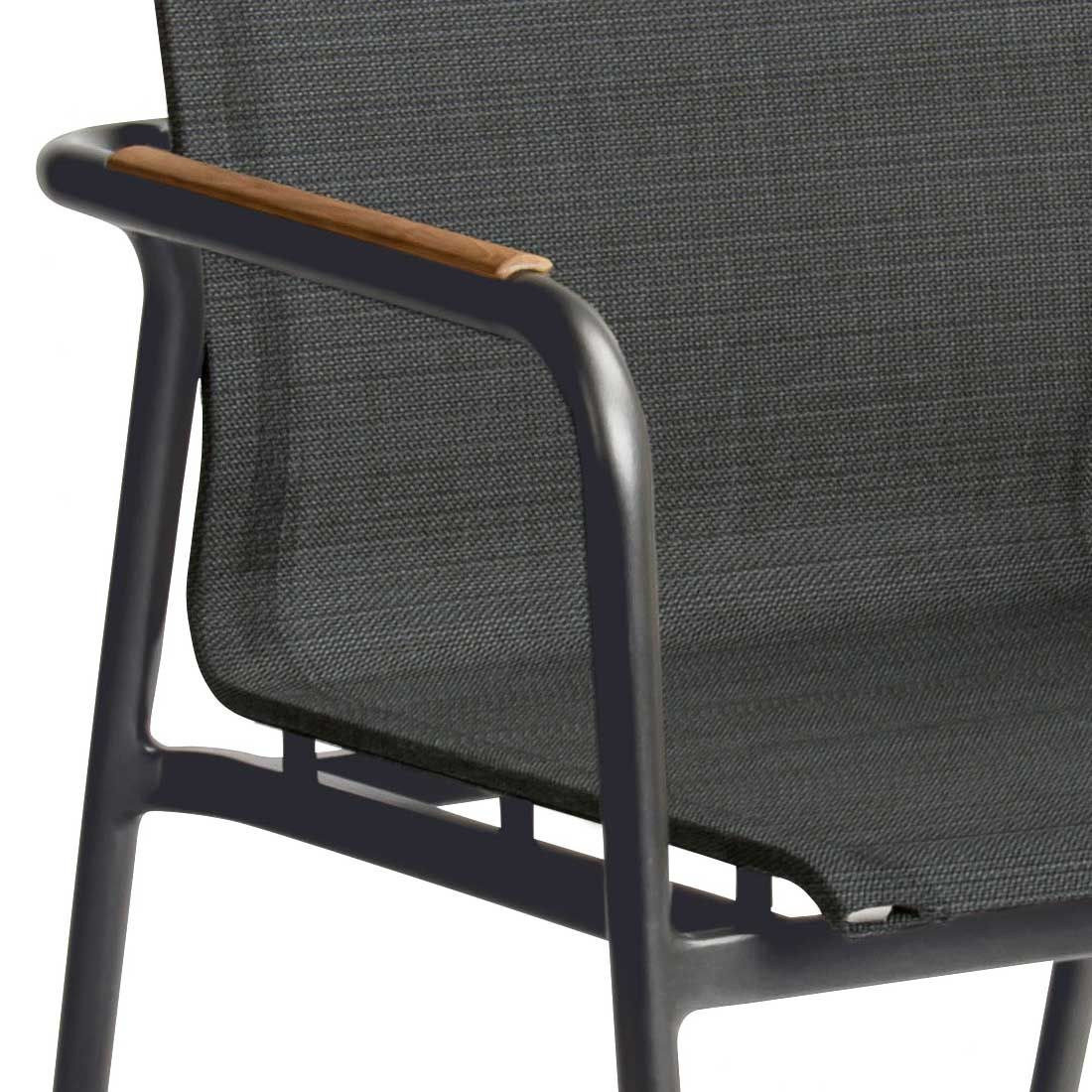 Stabelstol Vento aluminium/textilen 56x57 cm - Stern detalj av materiale