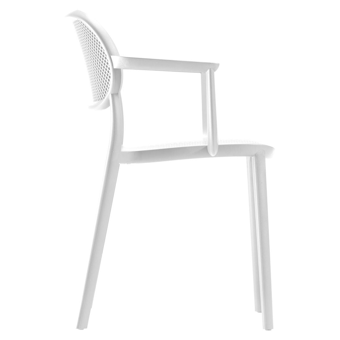 Stabelstol ute Nuta B plast hvit 59x55 cm stablet