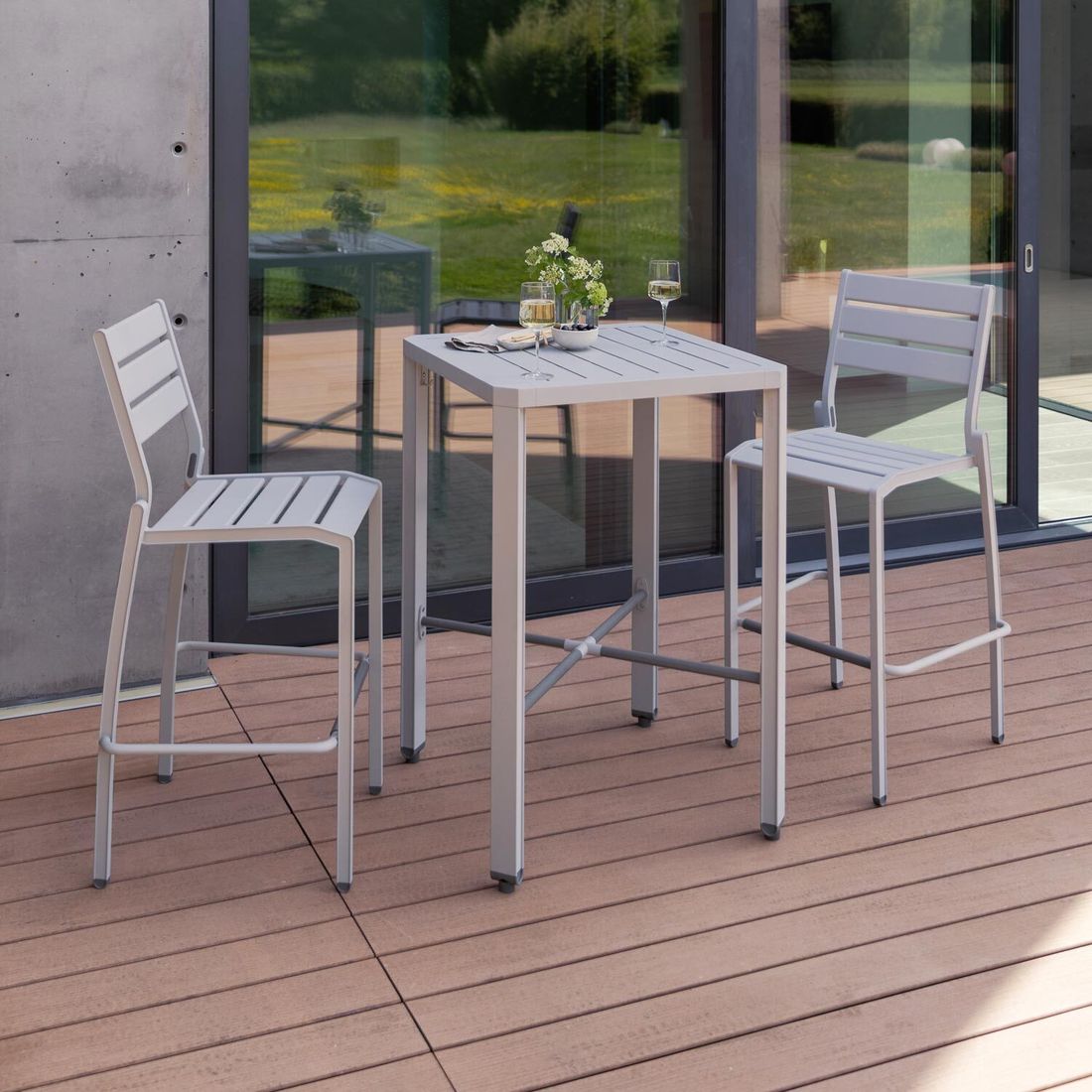 Ståbord Latitude 70x70cm aluminium - Kettler bakside