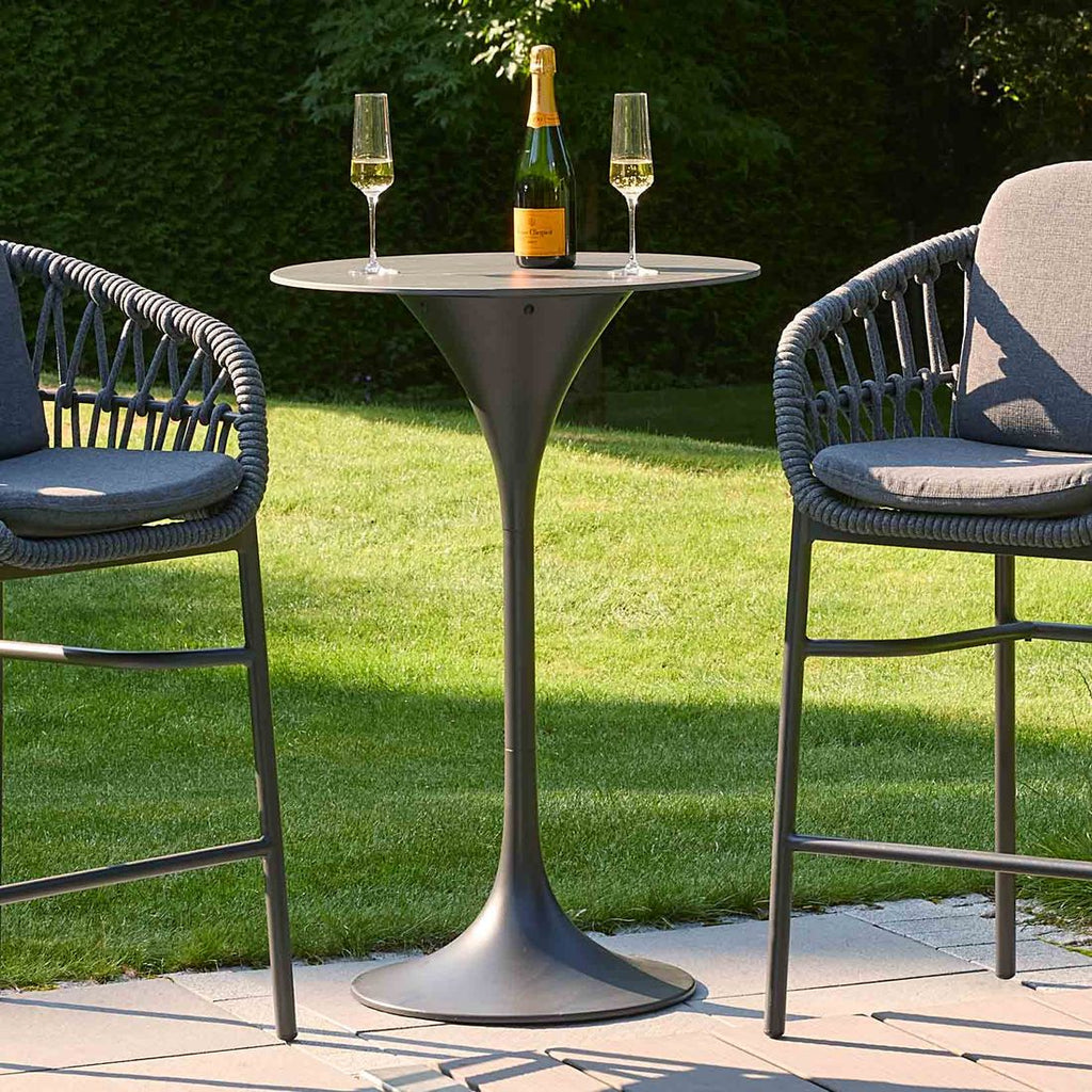 Ståbord ute Bari Ø70 cm aluminium/sinterstone - LC Garden bakside