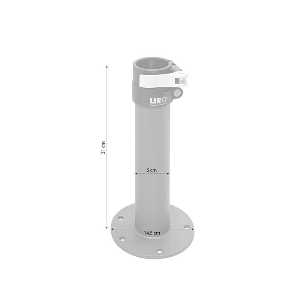 Standrør Maxi Plus for parasollstokk 50/55 mm - LiRo bakside