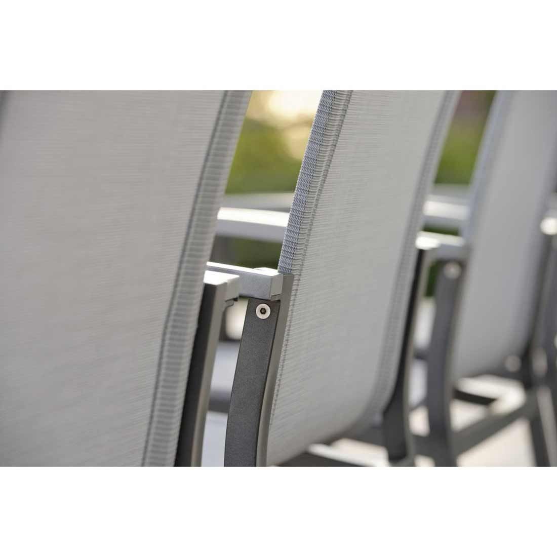 Hagemøbelsett Evoee 4 plasser, aluminium 160x90 cm - Stern