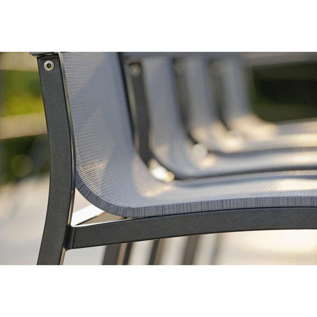 Hagemøbelsett Evoee 4 plasser, aluminium 160x90 cm - Stern