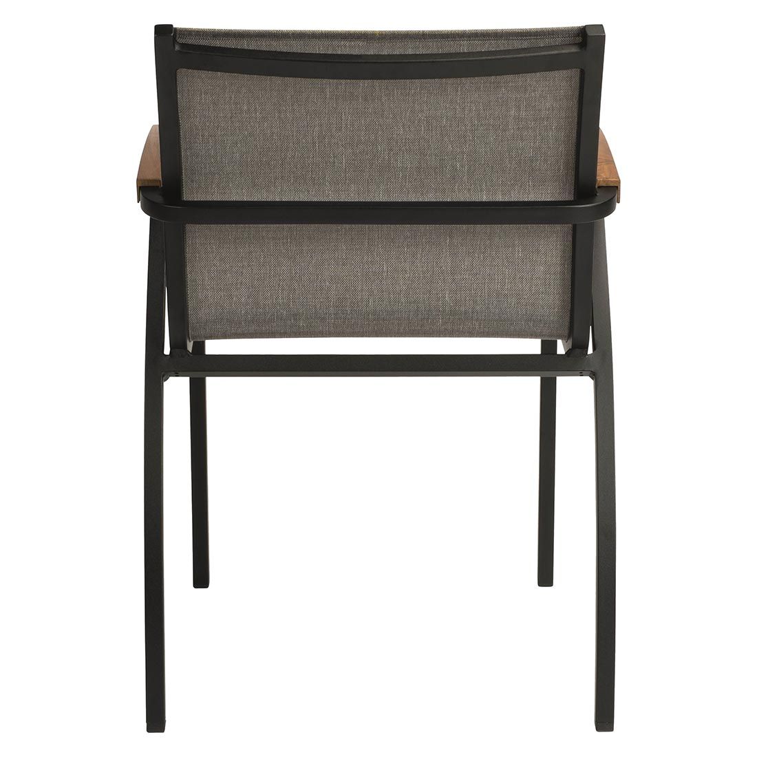 Stabelstol ute Laris aluminium/textilen 55x62 cm - Stern