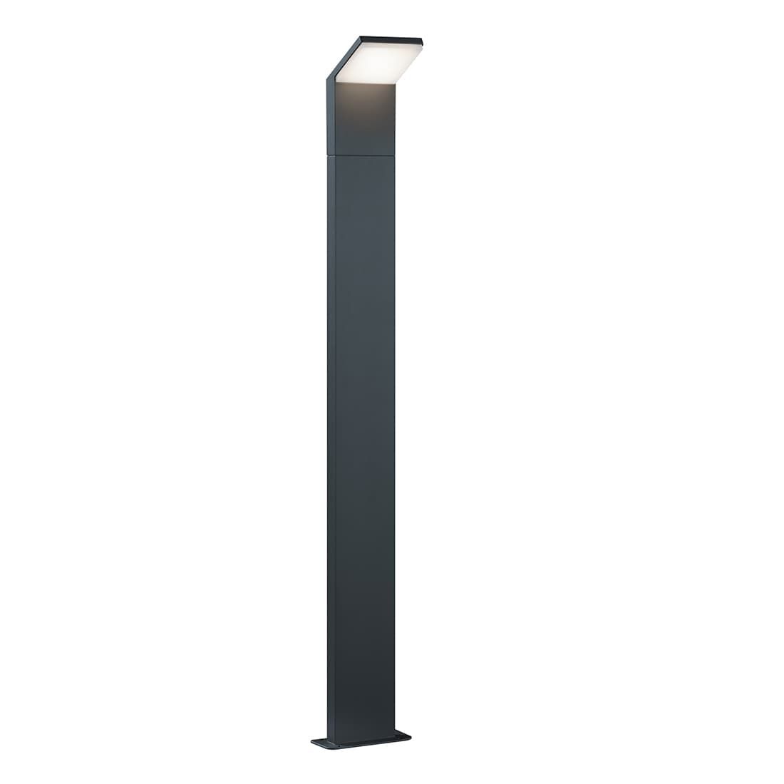 Stilampe Pearl aluminium antrasitt 100 cm for terrassebelysning forfra
