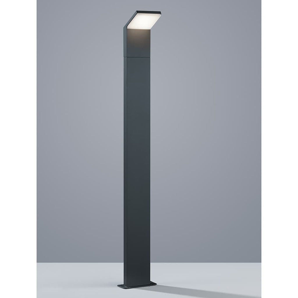 Stilampe Pearl aluminium antrasitt 100 cm bakside og detaljer
