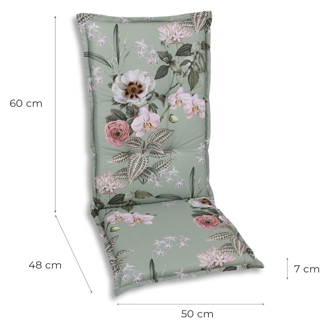 Stolpute mellomrygg 50x108 cm bomull lysegrønn bakside