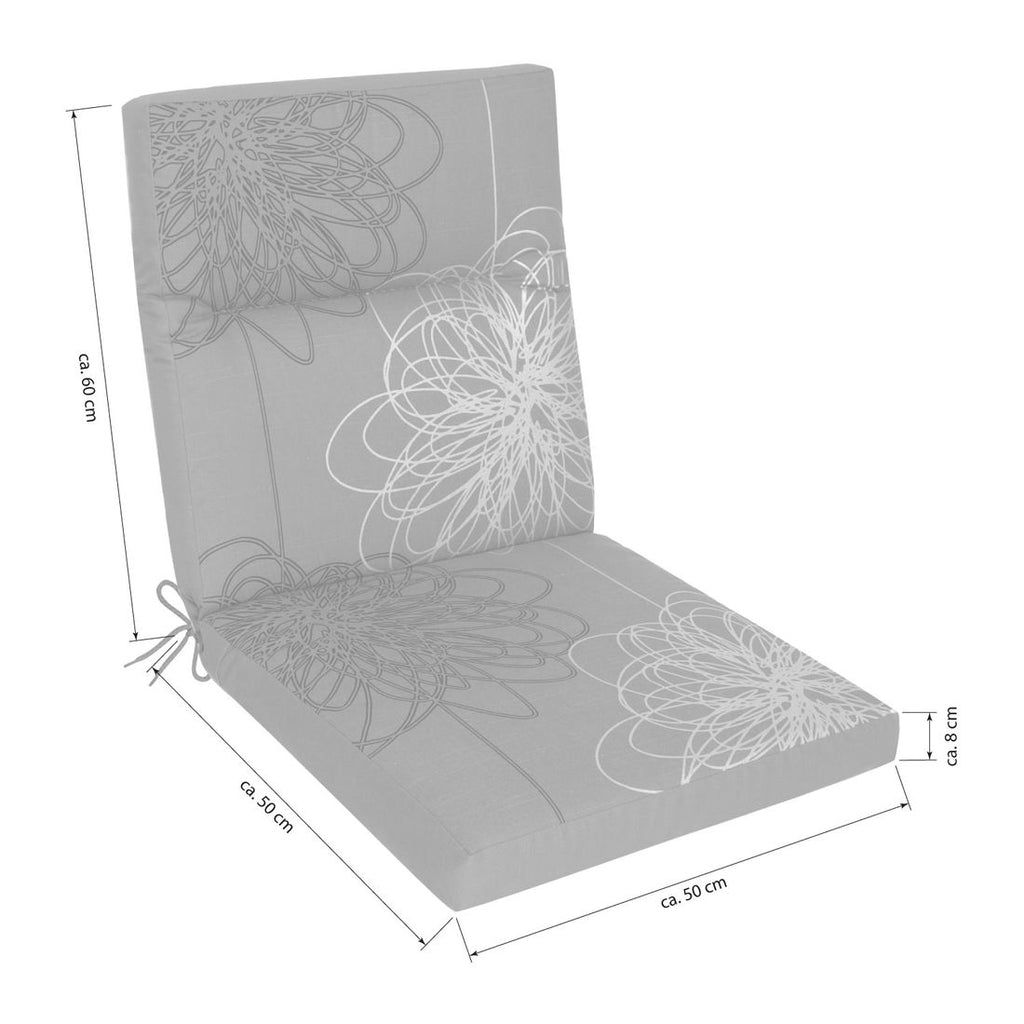 Stolpute mellomrygg Florida 50x110 cm bomull antrasitt bakside