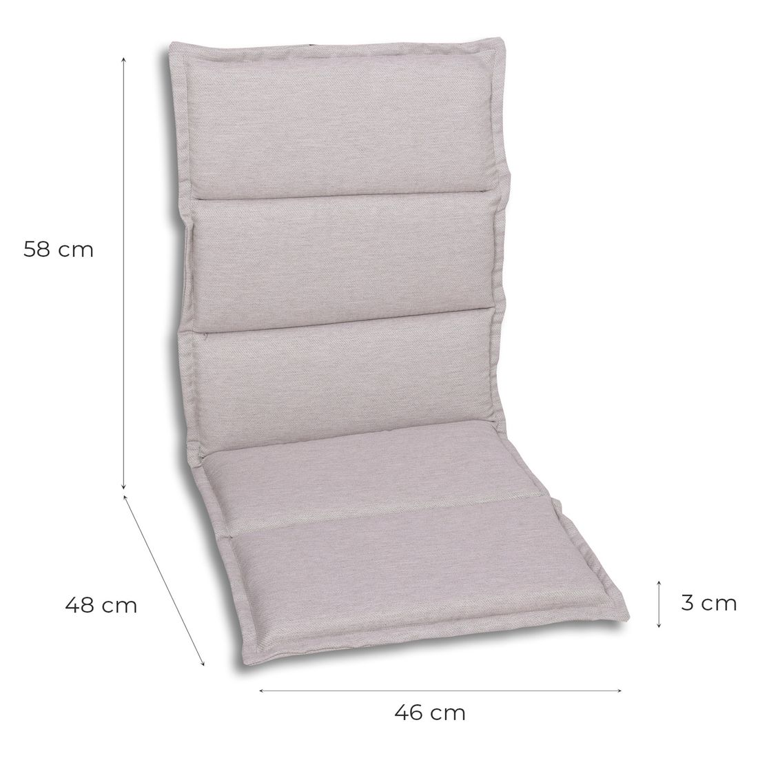 Stolpute midtrygg 46x106 cm polyester beige - GO-DE bakside