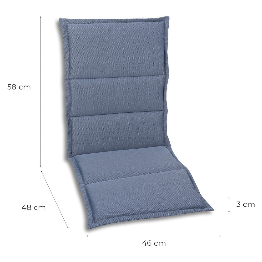 Stolpute midtrygg 46x108 cm polyester blå - GO-DE bakside