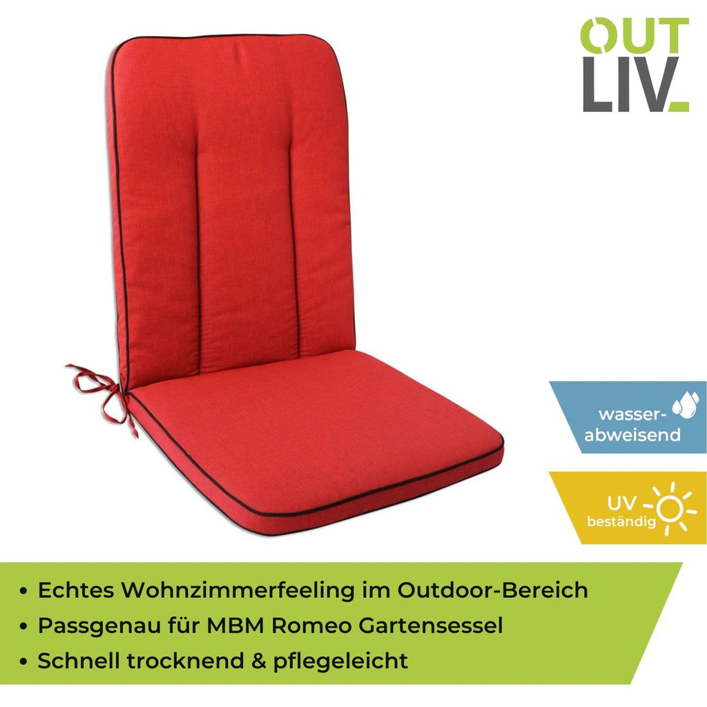 Detalj av stolpute Romeo Elegance mellomrygg 48x109 cm olefin - OUTLIV