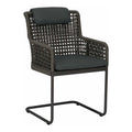 Svingstol Greta aluminium og tau 54x58 cm fra Stern sett forfra