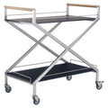 Trillebord ute Trolley One rustfritt stål Dekton forfra