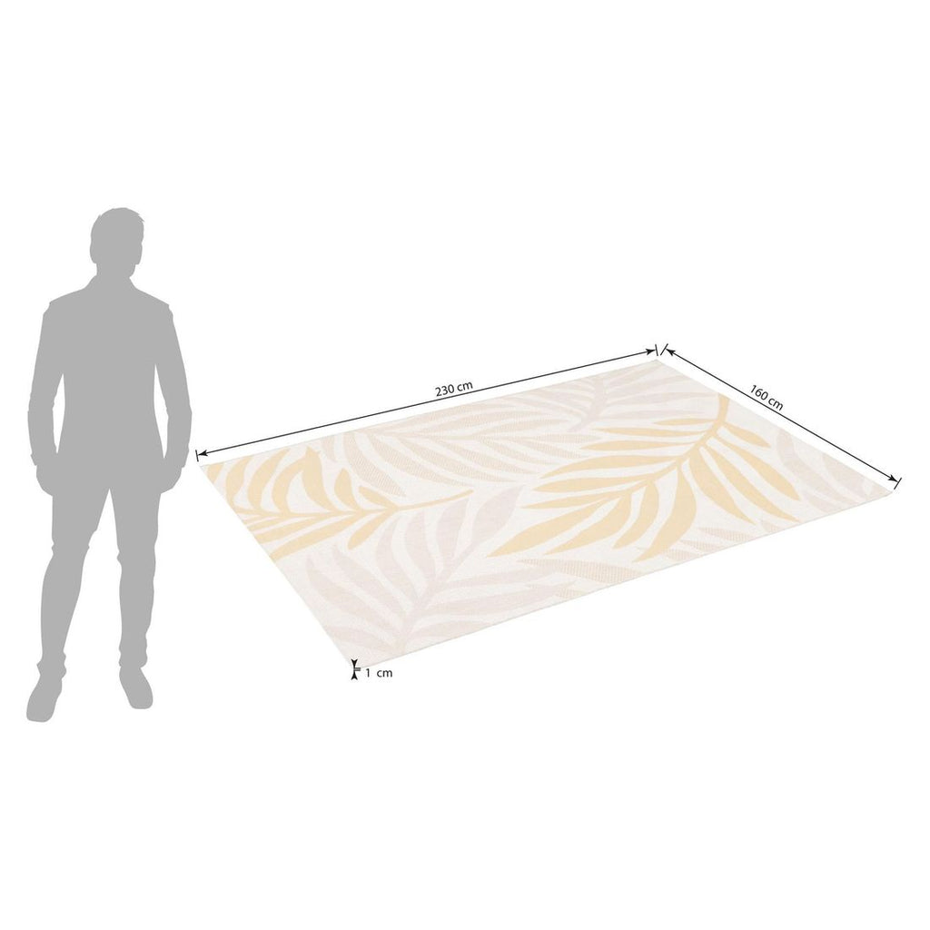 Utendørsteppe Wedge 160x230 cm beige-sennep detalj av mønster