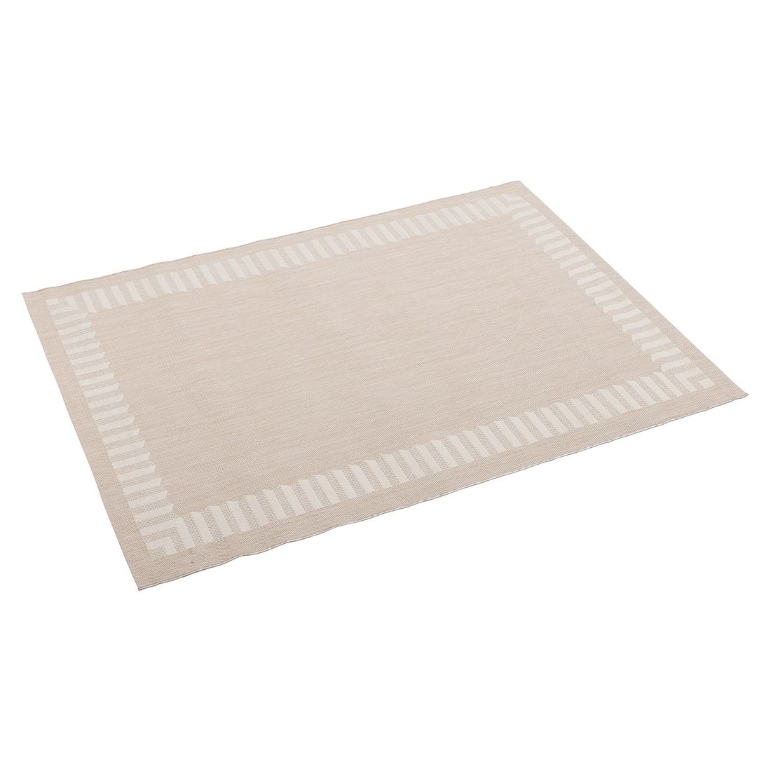 Utendørsteppe Frame 200x290 cm beige-grå forfra